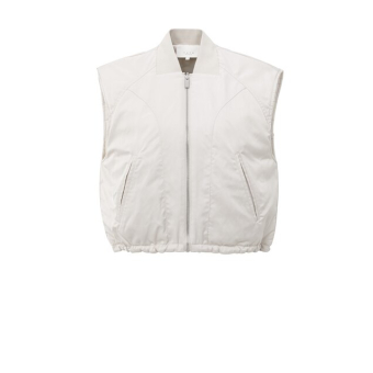 YAYA Nylon reversible bodywarmer, beige