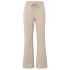 YAYA Jersey scuba flare trousers with pockets, aluminium beige