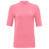 YAYA Soft high neck t-shirt with half sleeve, morning glory pink