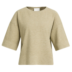 YAYA Oversized gebreid t-shirt green melange
