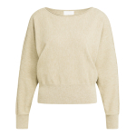 YAYA Trui met boothals en lange mouwen gray green