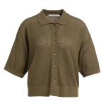 YAYA vest met korte mouwen en mesh-stiksel 
