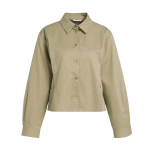 YAYA Poplin blouse met knoopdetails green