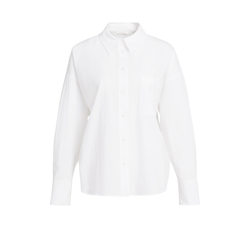 YAYA Losvallend katoenen overhemd pure white