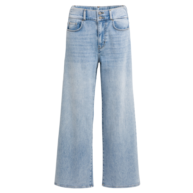 YAYA Losvallende spijkerbroek met speciale tailleband - L34 blue denim
