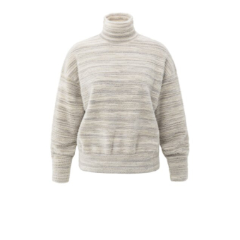 YAYA space dye sweater, brownish grey melange