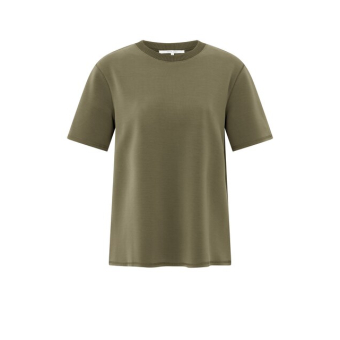 YAYA Short sleeve sweatshirt, capers brownish green