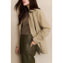 YAYA Soft woven short coat, greenish sand beige