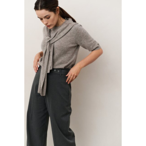 YAYA Short sleeve sweater, brownish grey YAYA Short sleeve sweater, brownish grey