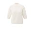 YAYA Cable sweater short sleeve, off white knit