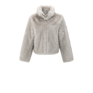 YAYA Faux fur jacket, light grey