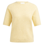 YAYA Soft sweater with short sleeve geel