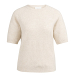 YAYA Soft sweater with short sleeve beige