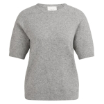 YAYA Soft sweater with short sleeve grijs