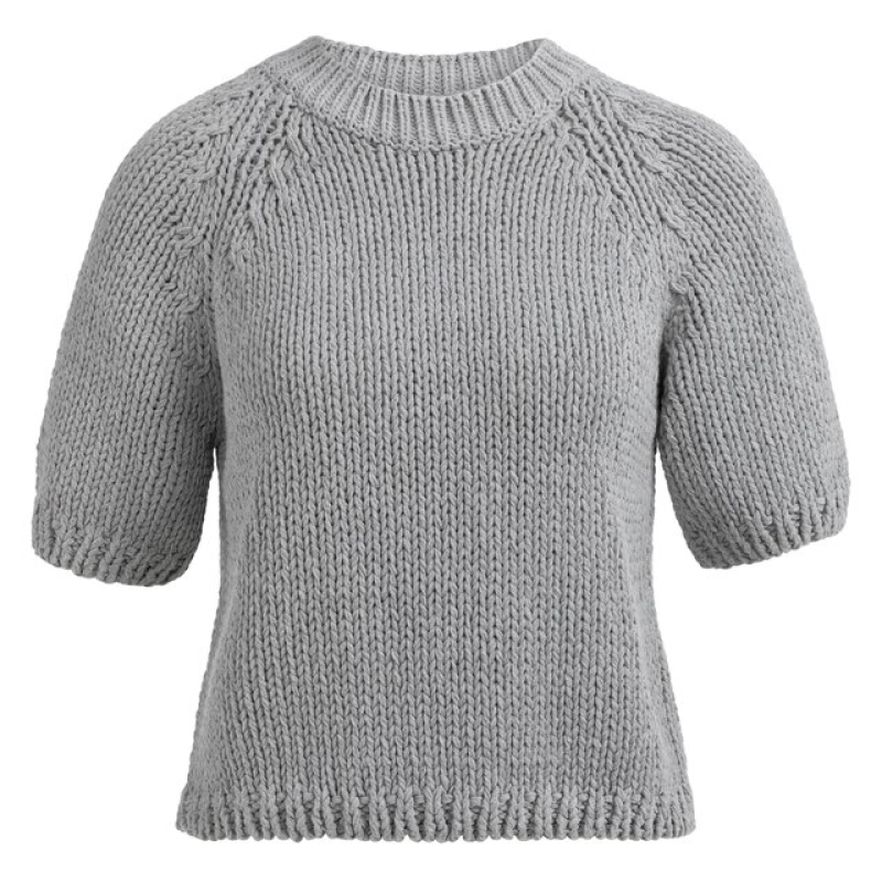 YAYA Chunky knit sweater grijs