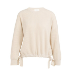 YAYA Sweater with tie details kit beige melange