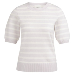 YAYA Sweater with stripe pattern gray lilac dessin