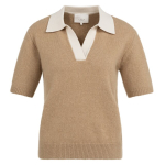 YAYA Sweater with collar khaki green