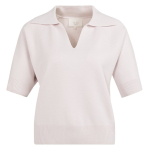 YAYA Knitted short sleeve sweater gray lilac