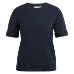 YAYA Sweater with rolled up sleeves navy blazer blue