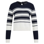 YAYA Striped sweater navy blazer dessin