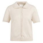 YAYA Short sleeve cardigan kit beige melange