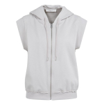 YAYA Sleeveless hoodie temple gray