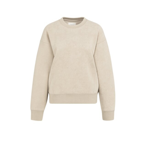 YAYA Sweater in sturdy fabric oxford tan brown