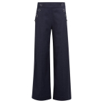 YAYA Trouses with buttons navy blazer blue