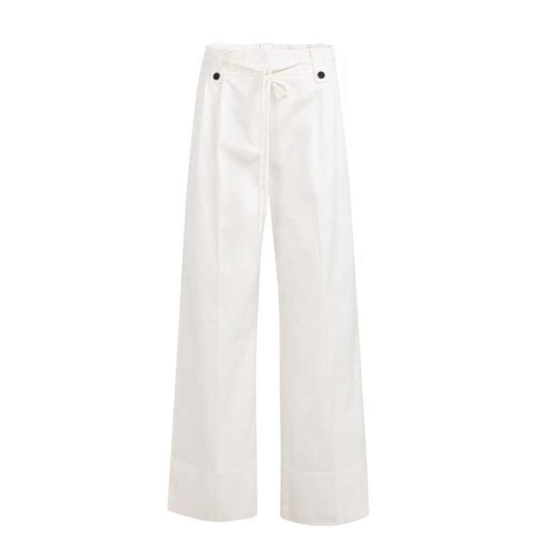 YAYA Woven trousers with drawcord off white