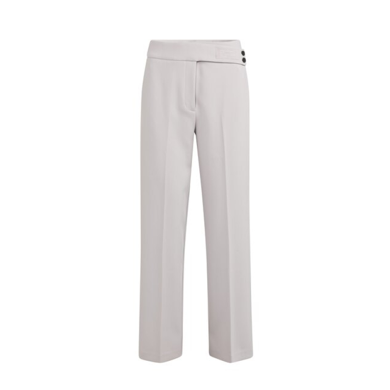 YAYA Trousers with waistband steel wool grey