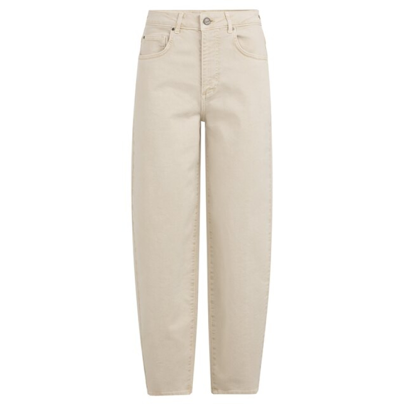 YAYA Barrel jeans with back seams sandstone beige