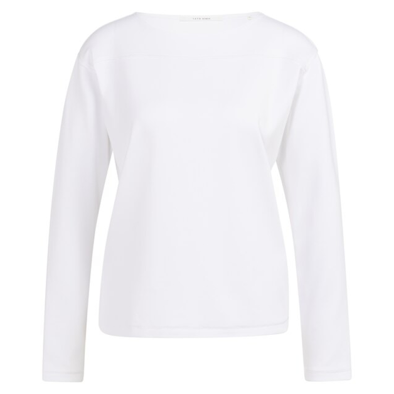 YAYA Top with seam detail pure white