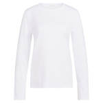 YAYA Jersey top with woven cuffs pure white