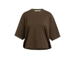 YAYA Oversized jerseytop met ballonvormige achterkant slate black brown dessin