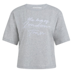 YAYA T-shirt with flock print pure white dessin