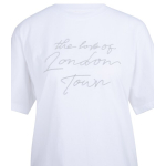 YAYA T-shirt with flock print blue grey dessin