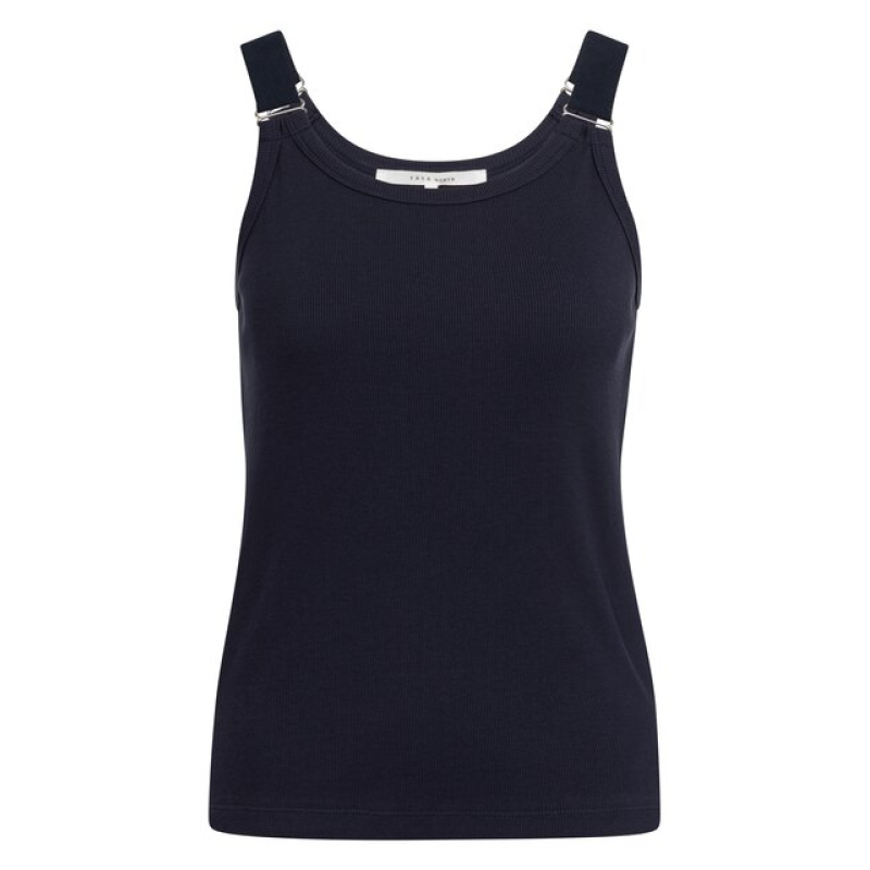 YAYA Singlet with ring details navy blazer blue