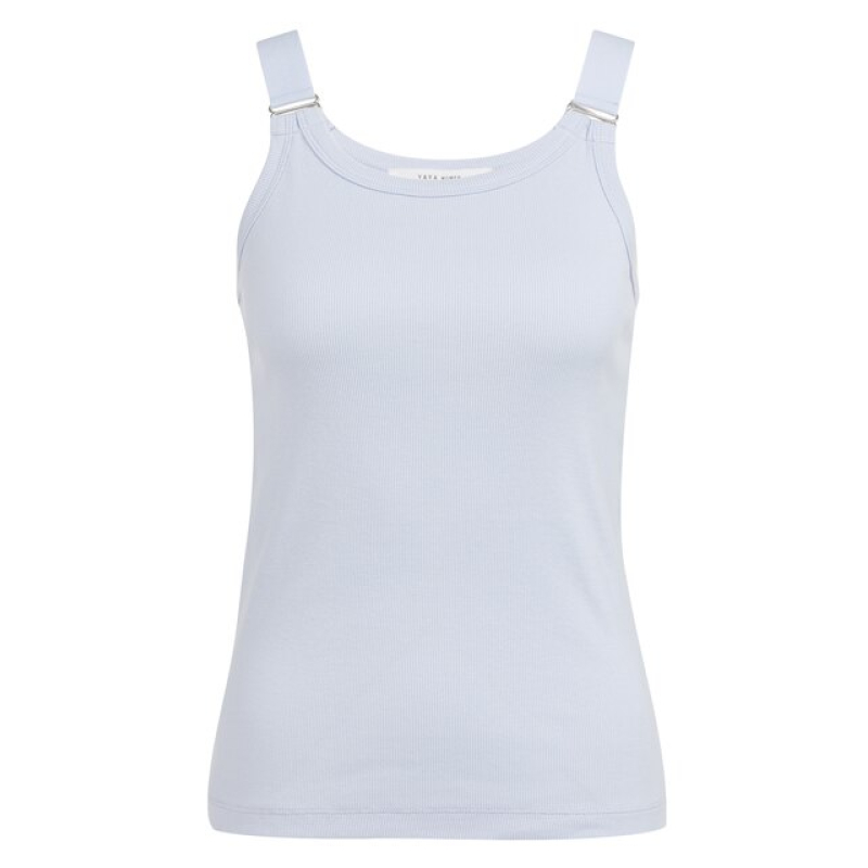 YAYA Singlet with ring details ice blue