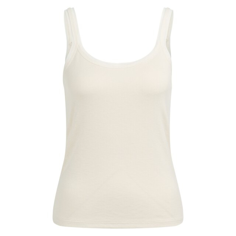 YAYA Singlet met mesh rand beige