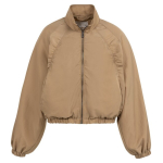 YAYA Short jacket with pleats tan brown