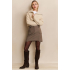 YAYA Woven mini cargo skirt, capers melange