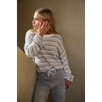 YAYA Striped sweater with cord 