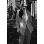 YAYA Poplin blouse with slit detail pure white