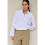 YAYA Balloon blouse with zipper pure white