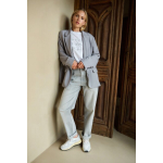 YAYA Cargo jeans with low crotch mid grey denim