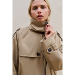 YAYA Short trenchcoat bomber jacket khaki green