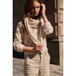 YAYA Sweater with tonal colorblock heather grey dessin