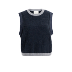 YAYA Spencer met geruite textuur cat black