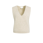 YAYA Spencer met diepe V-hals light beige